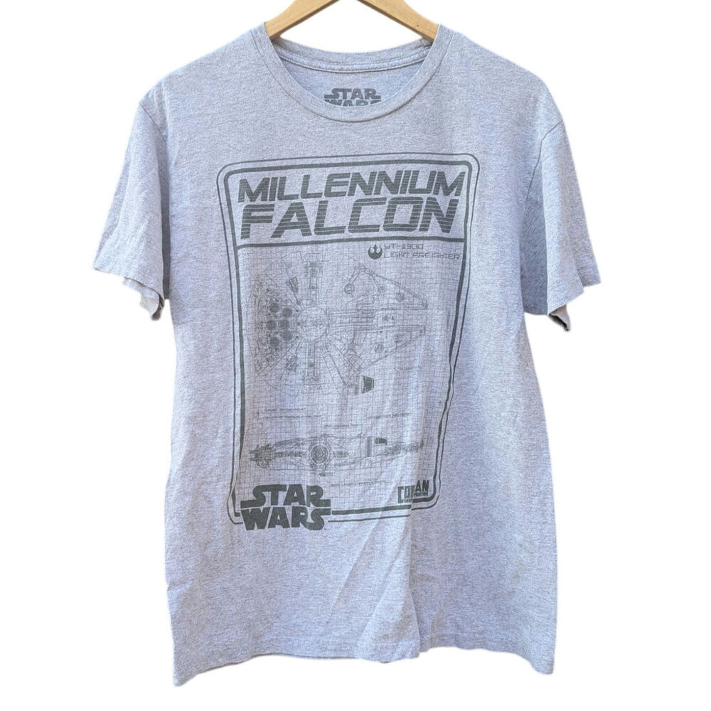 Millennium Falcon Star Wars Our Universe Grey Gray Short Sleeve T Shirt M Nerd